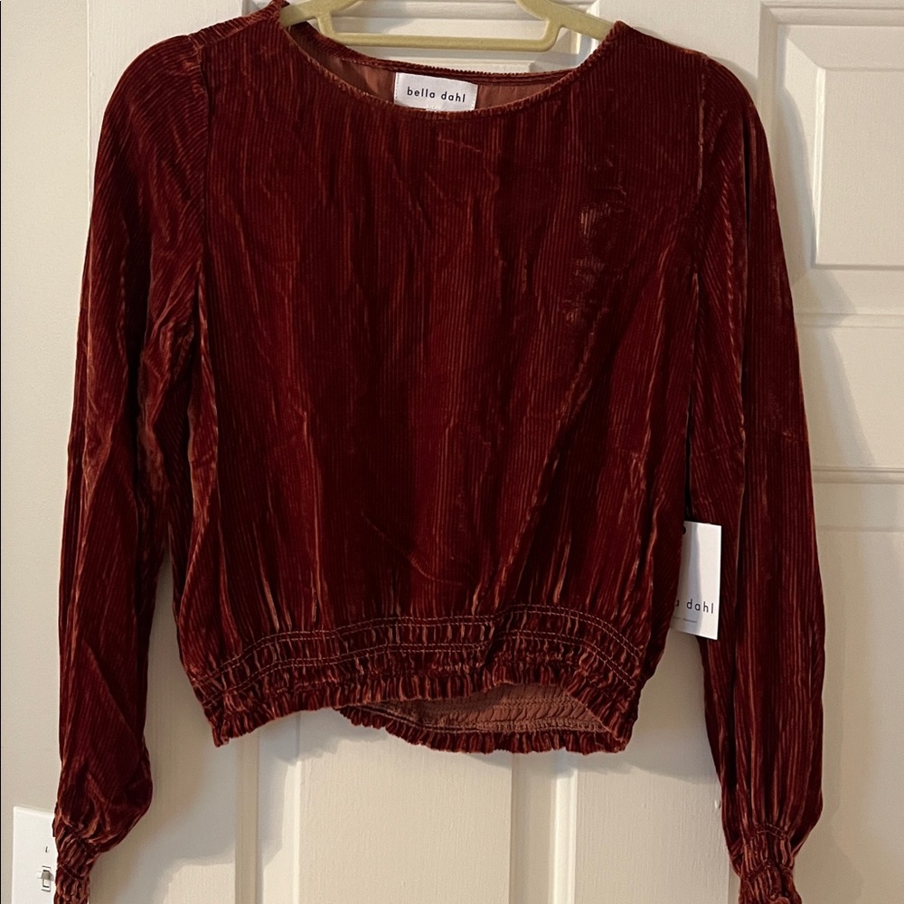NWT Bella Dahl Velvet Blouse
